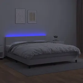 vidaXL Boxspringbett 180 x 200 cm Weiß