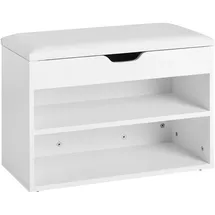 SoBuy Schuhbank 60 x 44 x 30 cm weiß / weiß