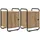 vidaXL Nachtschrank Artisan-Eiche 2 x 40 x 40 cm Braun