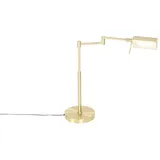 QAZQA Design Tischleuchte Gold inkl. LED mit Touch Dimmer - Notia