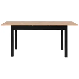 MID.YOU Esstisch Schwarz, Eiche Artisan Holzwerkstoff, rechteckig, eckig, 80x76.5x140 cm ausziehbar Esszimmer, Esstische, Esstische ausziehbar