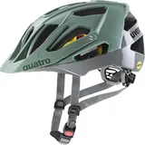 Uvex quatro cc MIPS - sicherer MTB-Helm für Damen und Herren - MIPS-Sysytem - verstellbarer Schirm - moss rhino - 52-57 cm