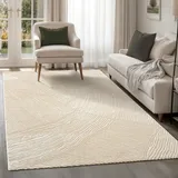 Sanat »Hera 3401«, rechteckig, 11 mm Höhe, Kurzflor, modern, Wohnzimmer, Schlafzimmer, fussbodenheizungsgeeignet beige B/L: ca. 200x280 cm