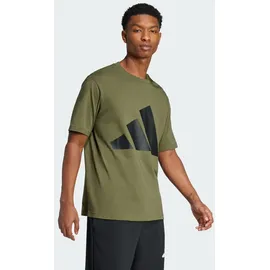 adidas Essentials Big Logo Kurzarm-T-Shirt Olive Strata / Black L