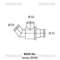 TRISCAN Thermostat, Kühlmittel [Hersteller-Nr. 86203680]
