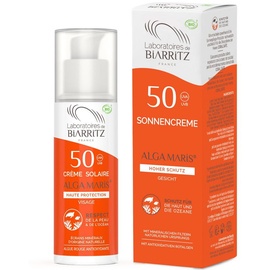 Laboratoires Biarritz Laboratoires de Biarritz Algamaris Bio-Sonnencreme für das Gesicht SPF 50 50ml ml Sonnenschutzcreme