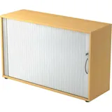 Hammerbacher Hammerbacher-Rollladenschr.hor. 2OH 120cm BM Buche/Silber-V1732S/6/S/BM