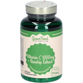 green food GreenFood Nutrition Vitamin C 1000 + Hagebutten Extrakt Kapseln 60 St.