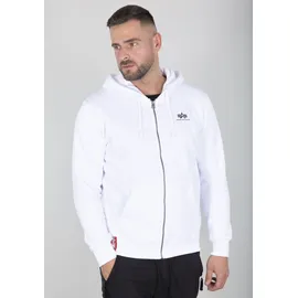 Alpha Industries Basic Zip Hoody SL Kapuzensweatjacke Herren Weiß M