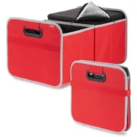 Achilles Auto Faltbox mit Kühleinsatz, Faltbare Kühlbox, Kofferraum-Organizer, Kofferraumtasche Kühlfunktion, Kühl-Klappbox, Einkaufskorb, Falt-Korb, 50 cm x 32 cm x 27 cm (Rot)