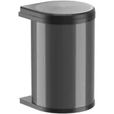 HAILO 3520071 | Swing Mono 20 Liter | Einbau-Mülleimer mit Schwenkfunktion | Dunkelgrau-Schwarz | Für Küchenschränke ab 40 cm | Platzsparende und hygienische Abfalllösung