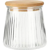 Excellent Houseware Glasbehälter Frischhaltedose braun 11 x 11 x 11 cm 0,68 l
