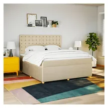vidaXL Boxspringbett 180 x 200 cm Creme