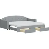 vidaXL Tagesbett 90 x 190 cm Hellgrau