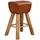 FineBuy Barhocker Turnbock Leder 43 x 75 x 43 cm Braun mit Hocker