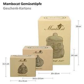 Mambocat 3tlg. Terrakotta Set Knoblauchtopf + Zwiebeltopf + Kartoffeltopf