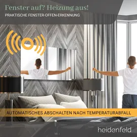 Heidenfeld Infrarot-Spiegelheizung HF-HS100, rechteckig, inkl. Thermostat, 10 Jahre Garantie, IP44 (600 Watt)