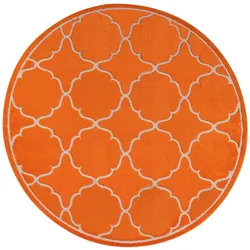 Teppich SANAT "Berlin", orange, H:6mm Ø:200cm, Kunstfaser, Teppiche, In -und Outdoor geeignet, robust und pflegeleicht