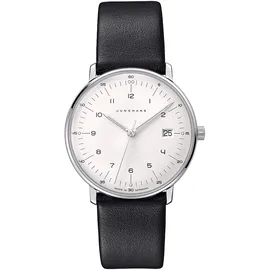 JUNGHANS max bill Damenuhr mit Lederband Schwarz