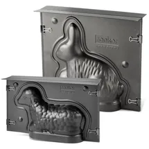 Zenker Osterbackformen-Set Special Season, Hasenform, Mini-Lammform aus Stahlblech, Backformen mit Antihaftbeschichtung, Formen für die Osterfeier (Farbe: Schwarz), Menge: 1 x 2er Set