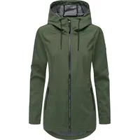 Ragwear Damen lange Übergangsjacke Wasserdichter kurzer Übergangsmantel für Damen