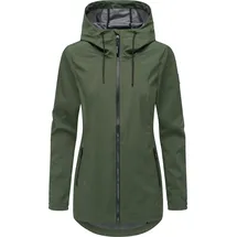 Ragwear Damen lange Übergangsjacke Wasserdichter kurzer Übergangsmantel für Damen