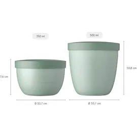 Mepal Ellipse Snackpot rosa 0,5 l 2-teiliges Set