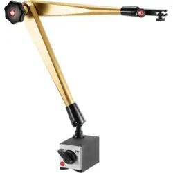HG Hydraulisches Magnet-Messstativ (mit Fuß) mit mechanischer Feineinstellung am Uhrenhalter, Ausladung: 550 mm