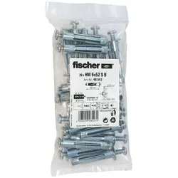 fischer 48043, Schrauben- & Dübelsatz, Gipsfaserplatten, Gipskarton, Metall, 1,2