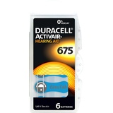 Duracell Activair Typ 675 / DA 675 Zink-Luft Hörgerätebatterien DA675 Hörgerätezelle 6er Blister