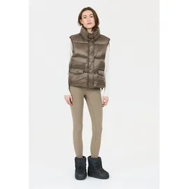 ATHLECIA Steppweste "Prinsloo", Damen, Gr. 44, grün (grün, beige), 100% Polyamid, normal, hoch geschlossener Ausschnitt, Westen Steppweste, mit innovativer Primaloft-Technologie