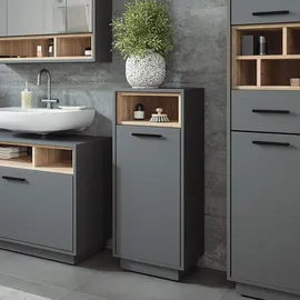 Vicco Beatrice Wäscheschrank 38 x 93 cm Grau