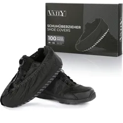 Vaily Schuhüberzieher Überziehschuhe 100er Pack ( 50 Paar ) Schuhschoner Schwarz
