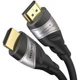 KabelDirekt HDMI-Kabel 2.1 1 m Schwarz/Silber