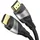 KabelDirekt HDMI-Kabel 2.1 1 m Schwarz/Silber