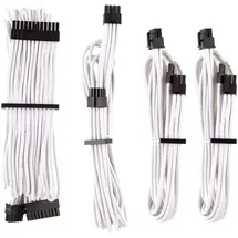 Corsair Premium Sleeved Netzteil Starter-Kabel-Set Typ4 (Generation 4-Serie) Weiß