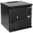 HMF 63406-02 Serverschrank 10 Zoll 6 HE | 300 mm Tiefe | Voll montiert | Glastür | Schwarz