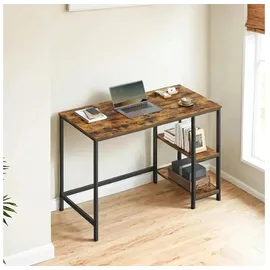 VASAGLE Schreibtisch braun rechteckig, 4-Fuß-Gestell schwarz 100,0 x 50,0 cm