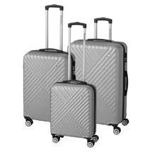 Kingston Koffer-Set 3-tlg. silber/lila