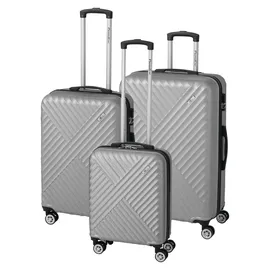 Kingston Koffer-Set 3-tlg. silber/lila