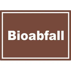 Bioabfall Mülltrennung Aufkleber mit Text A5 (148x210mm)