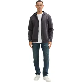 Tom Tailor Basic Sweatjacke Grau/Schwarz 3XL