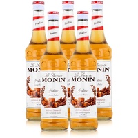 Monin Sirup Praline 700ml - Kaffeesirup Cocktailsirup (5er Pack)