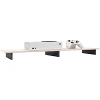 Vladon Game TV-Aufsatz 138,5x9,5x34,5 cm Weiß matt/Creme Hochglanz MDF/Spanplatte