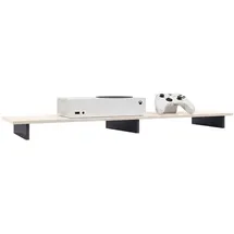 Vladon Game TV-Aufsatz 138,5x9,5x34,5 cm Weiß matt/Creme Hochglanz MDF/Spanplatte