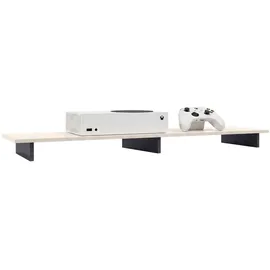Vladon Game TV-Aufsatz 138,5x9,5x34,5 cm Weiß matt/Creme Hochglanz MDF/Spanplatte