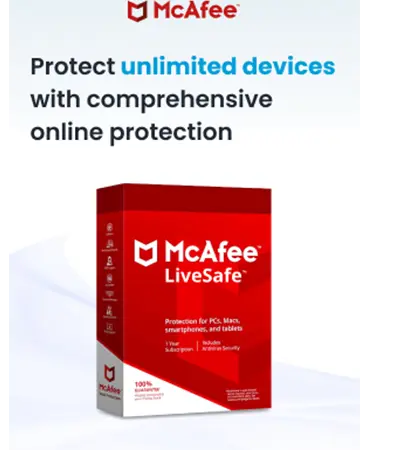 Lenovo McAfee LiveSafe 36 months Protection & Secure VPN for unlimited devices - 4L41M35900