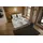 PURE luxury collection Alva Federn Blau 155 x 220 cm + 2 x 80 x 80 cm