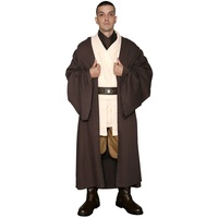 Star Wars Obi-Wan Kenobi Jediritter Kostüm Körper Tunika Mit Dunkelbraunem Jediumhang - Nachbildung Krieg Der Sterne Kostüm - Herren XL