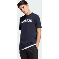 Adidas Essentials Single Jersey Linear Embroidered Logo T-Shirt Legend Ink / White L